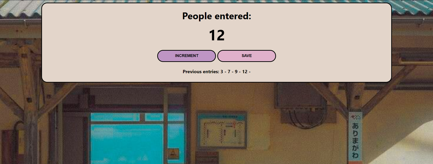 photo of passenger counter